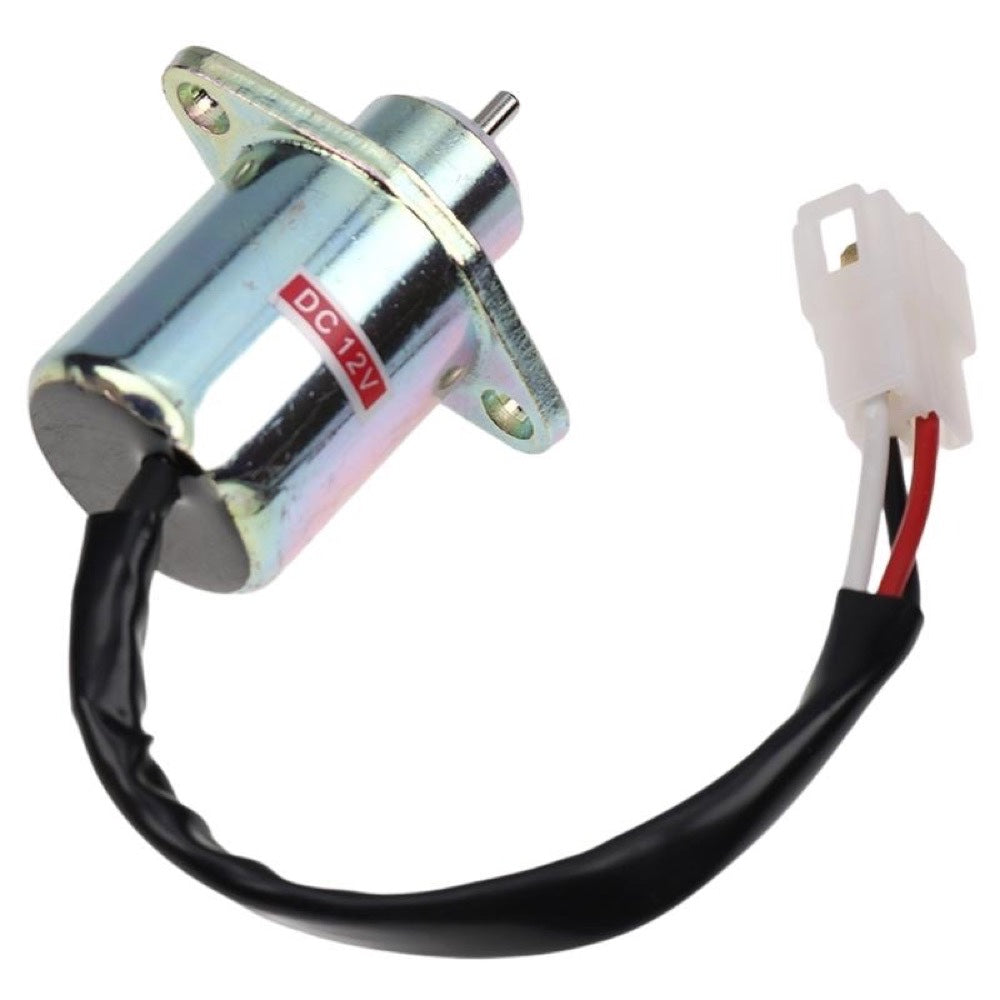 Fuel shutoff solenoid 7023161 compatible with JLG Lift Kubota D905 Engine 12V
